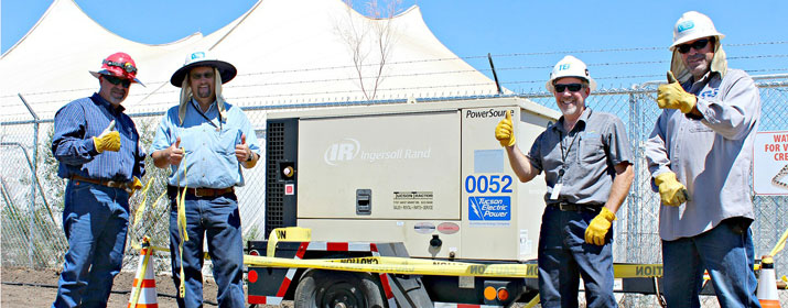 Employees with generator for PACC