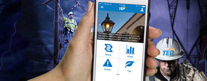 TEP App on mobile phone
