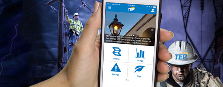 TEP App on mobile phone