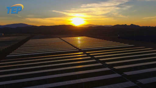 Solar array sunset