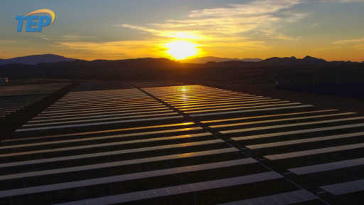 Solar array sunset