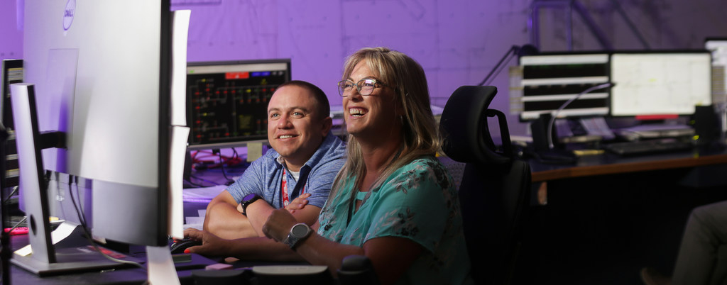 Employees in the Map Room 