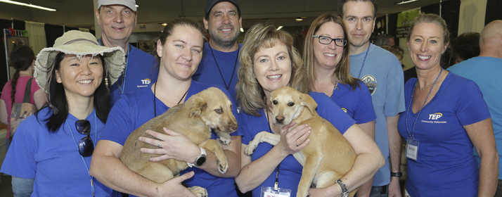 TEP volunteers helping with pet adoptions