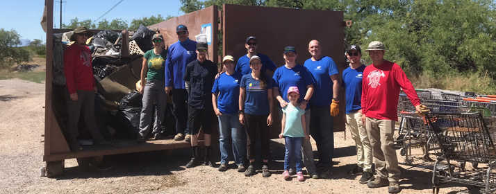 Volunteer cleanup of bike park