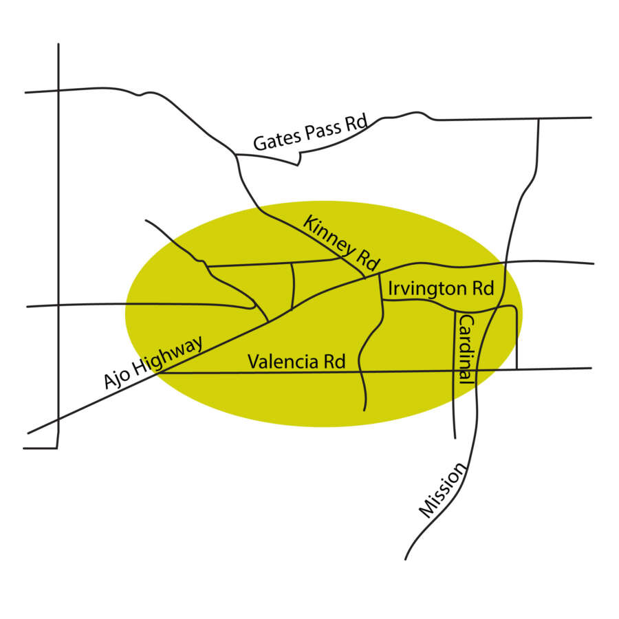 Map of planned outage area