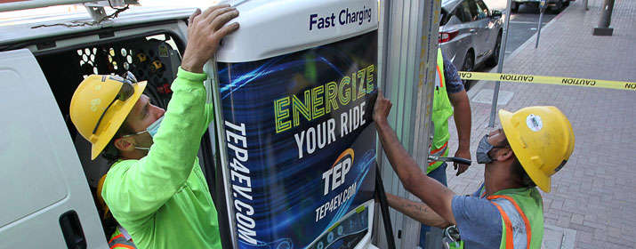 EV Chargers Installed at Downtown HQ – Tucson Electric Power