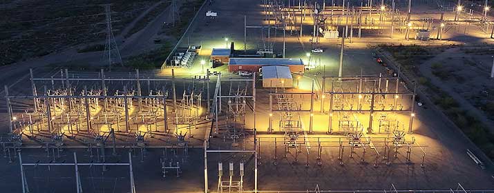 TEP substation at night