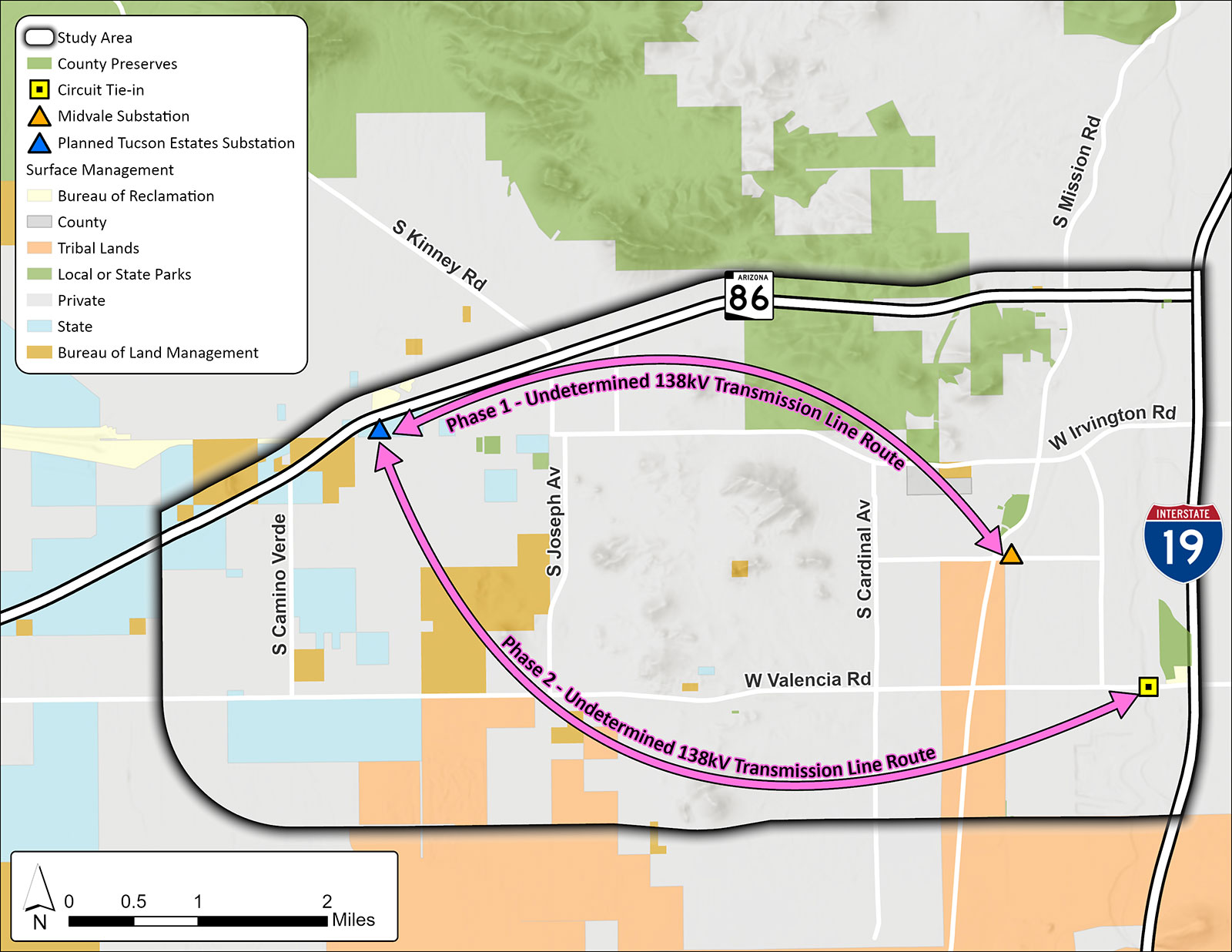 southwest-tucson-reliability-project-map