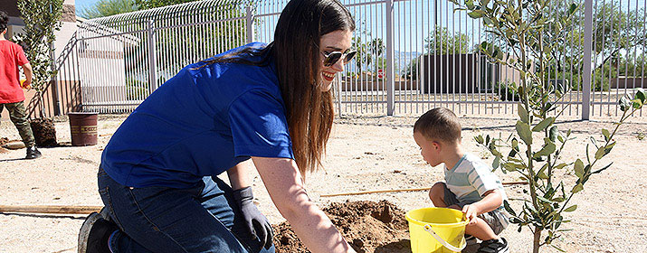 Tucson Electric Power: TEP Donates Trees for Preschool Nature Classroom